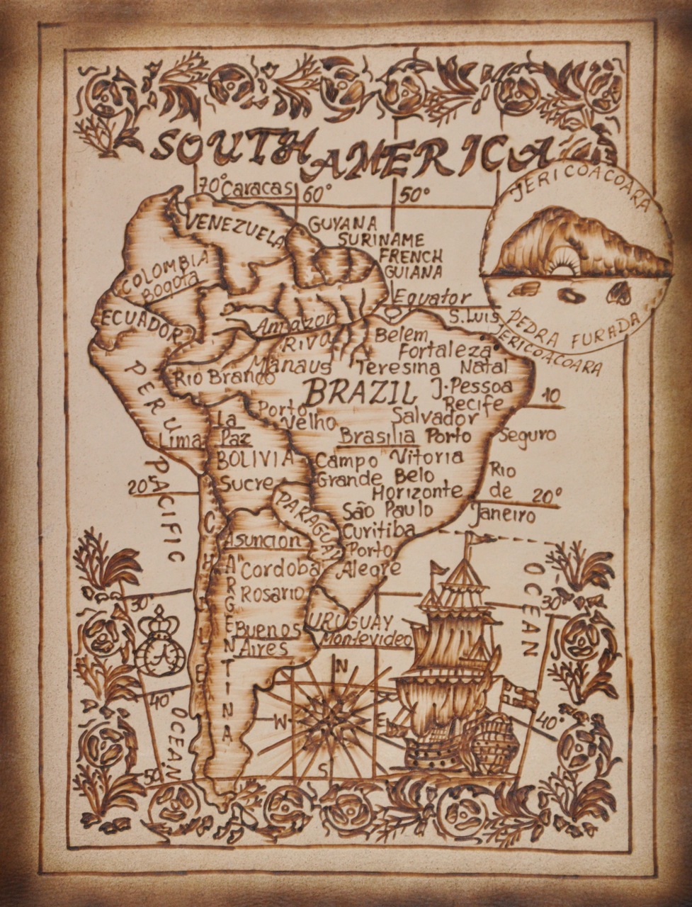 old map of jericoacoara